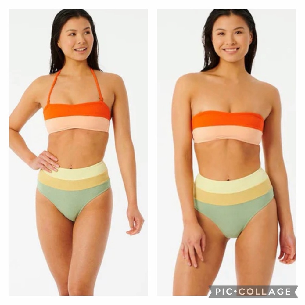 Rip Curl Surf Revival Bandeau Top & Surf Revival Good Bottom Size: M